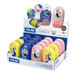 Set 16 Ascutitori Peakcock Milan, cu Radiera, Diverse Modele