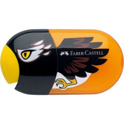 Ascutitoare cu Radiera Faber-Castell, Model Vultur, Ascutitoare Faber Castell, Radiera Faber Castell, Ascutitori Faber Castell, Radiere Faber Castell, Ascutitoare Colorata, Ascutitori Colorate, Ascutitoare Faber Castell Vultur, Rechizite Faber Castell