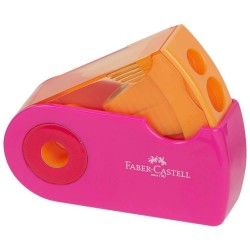 Ascutitoare Dubla cu Container Faber-Castell Sleeve Trend 2019, Roz, Ascutitori Duble, Ascutitori Faber-Castell, Ascutitori pentru Scoala, Ascutitori cu Container, Ascutitori Creioane, Ascutitoare Dubla cu Container, Ascutitoare Birou