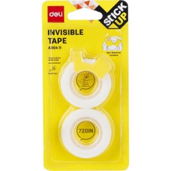 Dispenser cu Banda Adeziva Deli, 2x12 mm x 18.3 m, Suport Banda Adeziva, Suporturi si Dispensere cu Banda Adeziva, Deli Dispenser Banda Adeziva, Dispenser Banda Scotch, Suport si Dispenser Banda Scotch, Dispensere Scotch pentru Birou