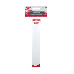 10 Seturi de 10 Etichete Carton Daco pentru Biblioraft, Latime 50 mm, Alb, Etichete Carton, Etichete din Carton, Etichete Biblioraft, Etichete Cartonate, Etichete Carton Biblioraft, Etichete pentru Biblioraft