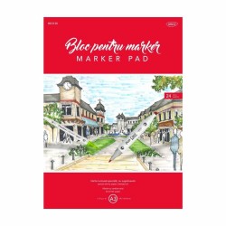 Bloc Hartie pentru Marker A3 Daco, 24 File, 130 g/m², Bloc de Desen pentru Markere, Bloc 24 Coli pentru Markere, Blocuri de Desen Speciale pentru Marker, Bloc Hartie Lucioasa pentru Marker, Blocuri Hartii Lucioase pentru Markere, Bloc Markere Grafice