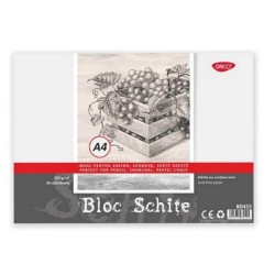 Bloc A4 pentru Schite Daco, 30 File, 150 g/m², Hartie Alba, Mecanism Spiralat, Bloc Schite Daco, Bloc Schite A4, Bloc Schite, Bloc Schite Foi Albe, Bloc Schita Alba, Bloc de Desen, Materiale Arta