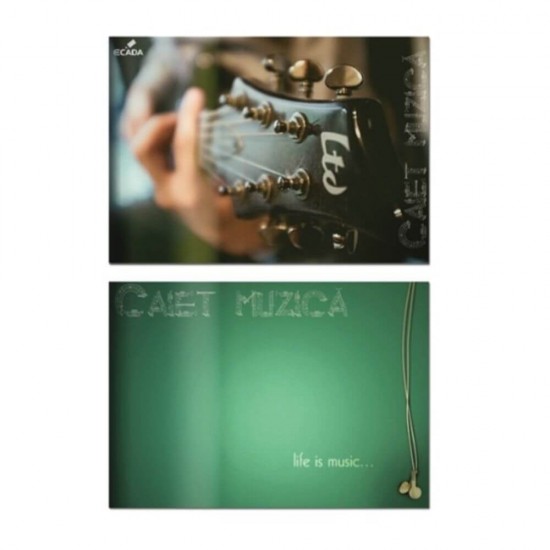 Caiet Muzica Ecada, 17x24 cm, Coperta Policromie, Caiete Muzica, Caiet de Muzica, Caiete Scolare Muzica, Caiete de Muzica, Caiet Ecada Muzica, Caiet Muzica 24 File, Caiet de Muzica B5, Caiet de Muzica cu Portativ, Caiet cu Portativ