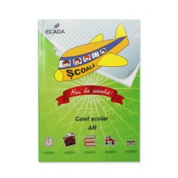 Caiet A5 Dictando ECADA, 140 File, 60 g/m², Cotor Cusut si Lipit, Coperta Policroma, Caiete A5 Romana, Caiet Romana, Caiete Romana, Caiet Mic Dictando, Caiete Mici, Caiete Dictando A5, Caiete Dicatando Mici, Caiet cu Linii