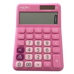 Calculator de Birou Noki HCS001, Roz, 12 Digits, Alimentare Dubla, Calculator Birou, Calculator Birou 12 Digits, Calculator Birou cu Alimentare Dubla, Calculator Birou Noki, Calculator de Buzunar, Calculator pentru Scoala, Calculatoare de Birou