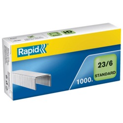 Capse 23/6 Rapid Standard, 1000 Buc/Set, Capacitate 20 Coli, Capse Rezitente, Capse Otel, Capse din Otel, Set de Capse, Set Capse Rapid, Capse Rapid Standard, Capse Capsator, Capse pentru Capsator, Capse Rapide