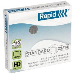 Capse 23/14 Rapid Standard, 1000 Buc/Set, Capacitate 110 Coli, Capse Rezitente, Capse Otel, Capse din Otel, Set de Capse, Set Capse Rapid, Capse Rapid Standard, Capse Capsator, Capse pentru Capsator, Capse Rapide