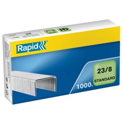 Capse 23/8 Rapid Standard, 1000 Buc/Set, Capacitate 40 Coli, Capse Rezitente, Capse Otel, Capse din Otel, Set de Capse, Set Capse Rapid, Capse Rapid Standard, Capse Capsator, Capse pentru Capsator, Capse Rapide