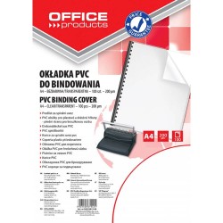 Set 100 Coperti Indosariere A4 din Plastic Transparent, Tip Cristal 200 MIC, Coperta A4 din Plastic Transparent pentru Indosariat, Coperti Indosariere OFFICE Products, Coperti din Plastic Transparent pentru Indosariat