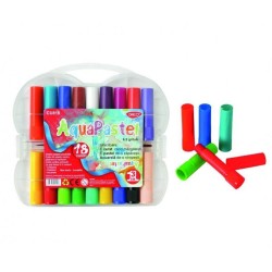 Set 18 Creioane Color Acuarela DACO Aquapastel, 18 Culori, cu Pensula Inclusa, Creioane Pastel, Creioane Colorate Acuarela, Creioane DACO, Set Creioane Colorate, Creion Colorat, Creioane Scoala, Creioane Desen