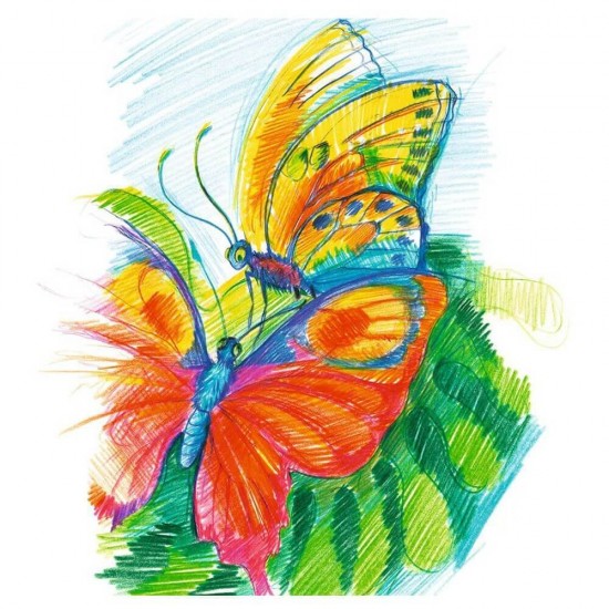 Set 24 Creioane Colorate Milan, Cutie din Plastic, 24 Culori