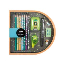 Set Cadou Happy Boots Milan, Verde, Creion Grafit HB, Creioane Colorate, Pix, Ascutitoare, Rechizite Scolare, Set Rechizite Scolare, Cadou Rechizite, Cadou Rechizite Milan, Set Rechizire Milan, Set Insturmente de Scris, Set Instrumente de Scris Milan