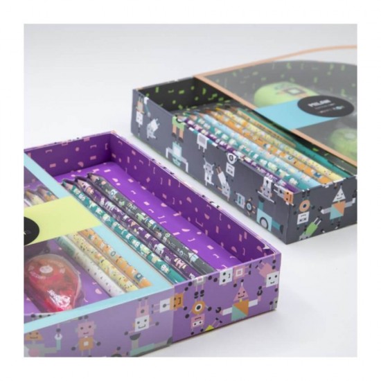 Set Cadou Happy Boots Milan, Verde, Creion Grafit HB, Creioane Colorate, Pix, Ascutitoare, Rechizite Scolare, Set Rechizite Scolare, Cadou Rechizite, Cadou Rechizite Milan, Set Rechizire Milan, Set Insturmente de Scris, Set Instrumente de Scris Milan