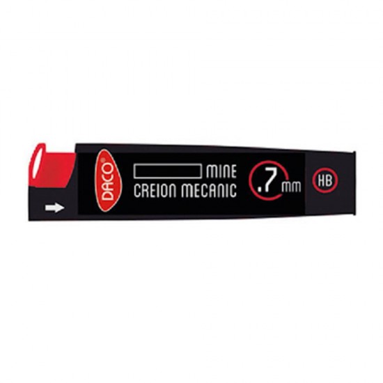 Mine Creion Mecanic DACO, HB, 0.7 mm, 20 Buc/Set, Set Rezerve Creioane Mecanice HB, Set Mine pentru Creioane Mecanice HB, Rezerva Creion Mecanic 0.7 mm, Mina pentru Creioane Mecanice, Rezerve pentru Creioane Mecanice, Instrumente de Scris