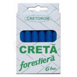 Set 6 Bucati Creta Albastra Forestiera CRETAROM, Creta Forestiera, Creta Foriestera Albastra, Creta pentru Marcaje Forestiere, Creta pentru Exploatari Forestiere, Creta pentru Lemn, Creta Forestiera Colorata, Creta pentru Marcarea Lemnului