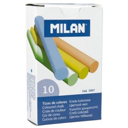 Creta Rotunda MILAN, 10 Buc/Set, Multicolor, Creta Scolara, Creta pentru Tabla, Creta pentru Scoala, Set Crete, Crete Colorate, Creta Colorata Rotunda, Set Creta Scolara, Creta Colorata pentru Tabla