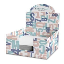 Cub de Hartie Letters Puzzle, 9x9 cm, 500 File/Set, Albe, in Cutie, Notite cu Suport, Notes, Notes Adaconi, Notes Cub de Hartie, Bloc Notite Albe, Post-it din Hartie, Accesorii Birou