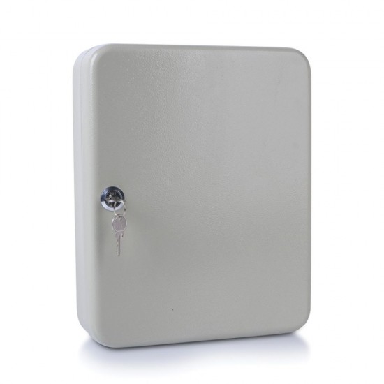 Cutie Metalica DONAU pentru 93 Chei, 300x240x80 mm, Gri, Panou Metalic Echipat, Panou pentru Chei