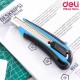 Cutter Mare Deli, cu Sina si Grip, Albastru, Cutter Deli, Cutter cu Sina, Cutter cu Grip Ergonomic, Cutter cu Maner Ergonomic, Cutter cu Grip Cauciucat, Cutter cu Maner Cauciucat, Cutter Albastru, Cuttere Mari, Cuttere Deli, Cuttere cu Grip Ergonomic