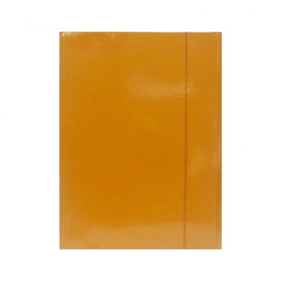 Set 10 Mape A4 cu Elastic din Carton Plastifiat, Portocaliu, Mapa pentru Documente, Mapa pentru Organizat, Mapa pentru Depozitare