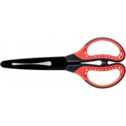 Foarfeca Daco, Grip Cauciucat, Otel Inoxidabil, Teaca Protectie, Lama 20.5cm, Varf Rotunjit, Portocaliu, Foarfeca pentru Birou, Foarfeca pentru Scoala, Foarfece pentru Scoala, Foarfece Daco, Foarfece din Otel, Foarfece Scoala