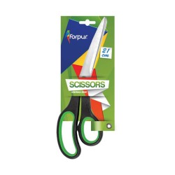 Foarfeca FORPUS, 21 cm, Lama din Otel Inoxidabil, Maner Plastic cu Grip Cauciucat, Foarfece FORPUS, Foarfeca din Otel cu Maner din Plastic, Foarfeca de Birou, Foarfece Universale, Foarfeci din Otel, Foarfeca pentru Hartie si Carton