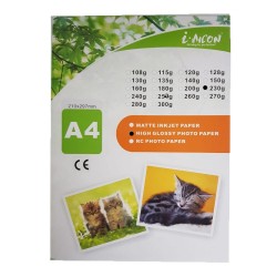 Set 20 Hartii Foto Glossy A4 i-Aicon, 230 g/m2, Hartie Foto pentru Imprimanta, Hartii Foto pentru Imprimanta, Set Hartii Foto pentru Imprimanta, Seturi de Hartii Foto pentru Imprimanta, Hartie Foto pentru Imprimante 