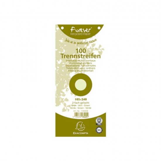 Set 100 Separatoare din Carton Exacompta, 105x204 mm, Verde, Separatoare din Carton, Separatoare Carton, Separatoare Exacompta, Separatoare Bibliorafturi, Separatoare Dosare, Separatoare Caiet Mecanic, Separatoare Exacompra Carton