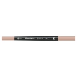 Pix Liner cu Doua Capete Daco Pensuliner, Varf Metalic 0.4 mm si Varf Tip Pensula, Bej, Pixuri Linere, Linere Daco, Pix cu Doua Capete, Pixuri Doua Capete, Liner Subtire, Liner 0.4 mm, Liner Bej, Pix Bej, Pixuri Bej