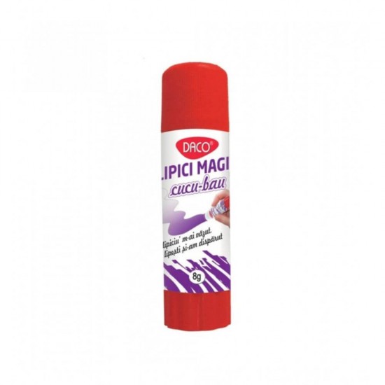 Lipici Solid Magic DACO, Model Cucu Bau, 8 g, Lipici pentru Uz Scolar, Lipici Scoala, Lipici Solid Mic, Lipici Solid, Lipici pentru Craft, Lipici Daco Solid