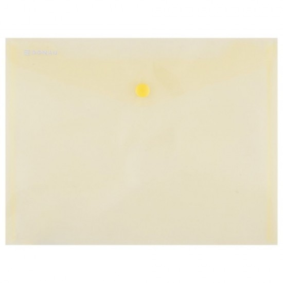 Set 10 Mape din Plastic C5 DONAU cu Capsa si Clapeta in V, 240x185 mm, Polipropilena 180 Mic, Culoare Galbena, Mapa pentru Documente, Mapa pentru Organizat, Mapa pentru Depozitat