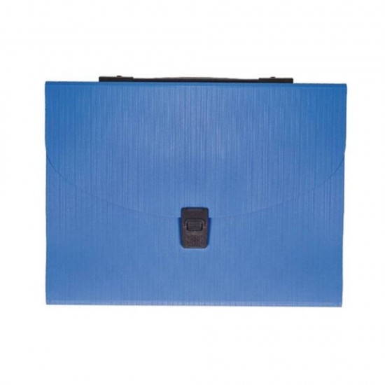 Mapa Plastic A4 Factis, 13 Compartimente si Maner, Albastru, Mape din Plastic, Mape pentru Acte, Dosar Compartimente, Mapa cu Maner, Mapa Scolara, Mapa Arhivare Documente, Dosar Mapa Plastic, Mapa Tip Servieta, Mapa Tip Proiect