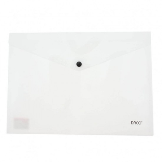 Mapa Plic Plastic A4 DACO, Inchidere cu Capsa, 200 MIC, Alba, Mape din Plastic, Mapa cu Capsa, Mape Scolari, Mape pentru Acte, Mape Arhivare Documente, Mapa Plastic cu Capsa, Dosar Mapa Plastic, Dosar Documente