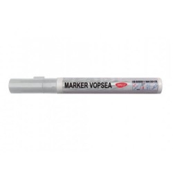 Marker DACO Vopsea Alba, Varf 1-2 mm, Marker, Marker Alb, Markere Albe, Marker cu Vopsea Alba, Marker Alb pe Baza de Alcool, Markere Albe, Marker Alb pentru Scoala, Marker pentru Scoala, Markere Scoala, Accesorii Scoala