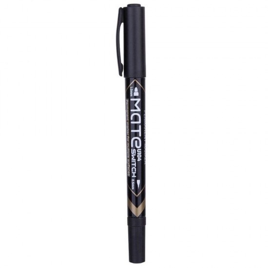 Marker CD Deli, Doua Capete, 0.5/1 mm, Negru, Marker CD Negru, Marker pentru CD, Marker Negru pentru CDuri, Marker Negru CD, Marker cu Doua Capete, Marker Doua Capete, Marker CD cu Doua Capete, Marker CD Doua Capete