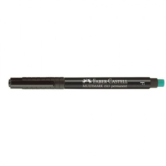 Marker Negru Permanent cu Radiera Faber-Castell Multimark, Varf F, Evidentiatoare, Markere Permanente CD Faber Castell, Marker cu Radiera, Marker Personalizare Obiecte Sticla si Plastic, Markere Permanente CD-uri