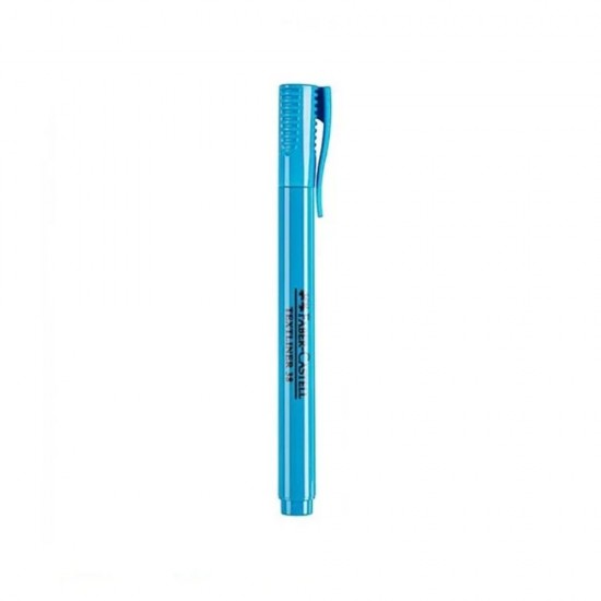 Textmarker Albastru Faber-Castell 38, Varf Tesit 2 mm, Evidentiator, Marker Highlighter, Evidentiatoare, Markere, Markere Scoala, Textmarkere, Textmarkere Fluorescente, Marker Scoala, Faber-Castell Textmarkere, Textmarker Varf Tesit, Markere de Subliniat