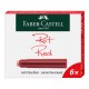 Set 6 Cartuse cu Cerneala Faber-Castell, Rosie, Cartuse Cerneala, Rezerva Cerneala, Patorane Cerneala, Mine Stilou, Mine pentru Stilou, Mine de Stilou, Cartuse Stilou, Rezerva Cartuse Stilou, Rezerva Cerneala Stilou 