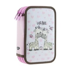 Penar Daco, Echipat, 3 Fermoare, Model U&Me, Multicolor, Poliester, Penar Echipat, Penar cu Fermoare, Penare Echipate, Penar Echipat Daco, Penar din Poliester, Penar Poliester, Penar Multicolor, Penare Scolare, Penare pentru Scoala