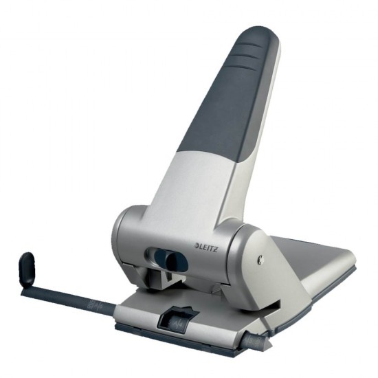 Perforator Leitz 5180, Capacitate 65 Coli, Plastic/Metal, Gri, Perforator pentru Hartie, Perforator de Hartie, Perforatoare Hartie, Perforatoare Birou, Perforatoare de Hartie, Perforatoare 65 Coli, Perforatoare Scoala, Perforatoare Leitz