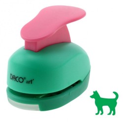 Perforator DACO Hobby, Model Caine, Plastic/Metal, Diametru 2.5 cm, Multicolor, Perforatoare Lucru Manual, Perforatoare Activitati Creative, Perforatoare Felicitari si Invitatii, Perforatoare Hartie, Perforator pentru Decoratiuni, Accesorii Craft