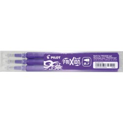 Set 3 Rezerve Roller PILOT Frixion, 0.7 mm, Mov, Rezerve Rollere cu Gel Termosensibil, Rezerve pentru Rollere 0.7 mm, Rezerva pentru Roller PILOT, Rezerve Mina Mov Roller, Seturi de Rezerve pentru Roller PILOT, Rezerve PILOT FRIXION