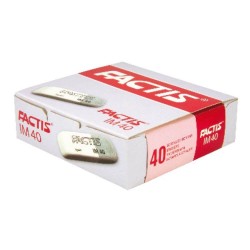 Set 48 Radiere FACTIS, Cauciuc Natural, Alb/Gri, Radiera Alba, Radiera Dreptunghiulara, Radiere, Guma de Sters, Gume de Sters, Radiera Creion, Radiere Creion, Radiera Cauciuc, Radiera Simpla, Instrumente de Sters, Rechizite