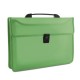 Servieta din Plastic A4 Expandabila cu 2 Compartimente, Capacitate 300 Coli, 340x260x35 mm, Culoare Verde Transparent, Serviete din Plastic DONAU, Serviete cu Compartimente, Serviete Plastic pentru Documente, Serviete cu Clips de Inchidere