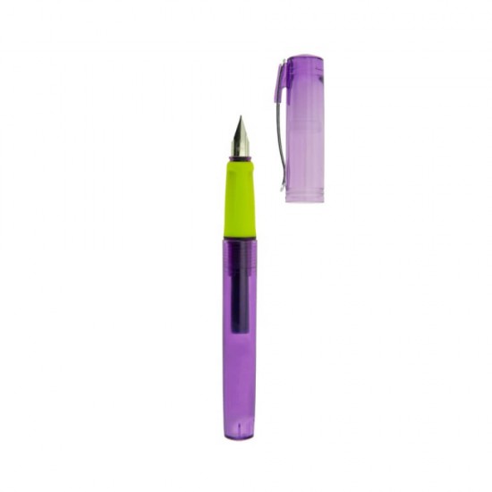 Stilou Daco El Patron, Corp Mov/Verde, Penita Iridium de tip F, Corp din Plastic, Stilou Daco, Stilou Scolar Daco, Stilouri Daco cu Rezerva Standard, Stilouri Daco cu Rezerva, Stilouri pentru Elevi, Stilou Plastic Daco, Stilou Plastic pentru Elevi