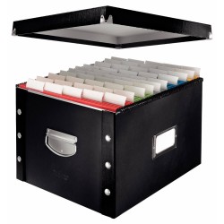 Cutie Arhivare Dosare Suspendabile din Carton Solid Laminat Leitz Click and Store, 357x285x367mm, Negru, Cutie din Carton pentru Depozitare, Cutie Simpla din Carton pentru Arhivare, Cutii Albe Arhivare, Cutii Simple Arhivare