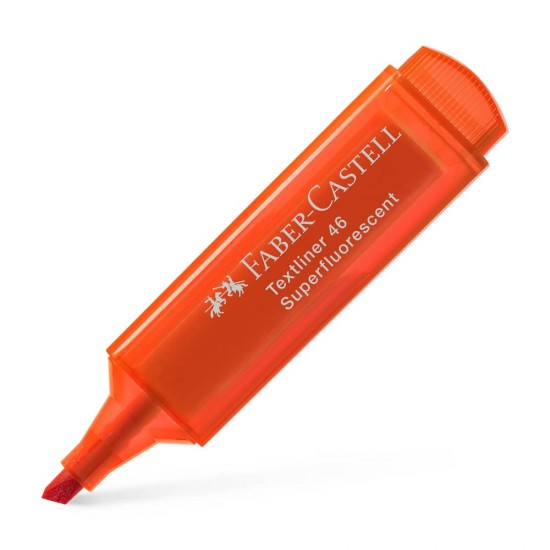Textmarker 1546 Faber-Castell, Portocaliu Super Fluorescent, Evidentiator Faber-Castell, Evidentiatoare Faber-Castell, Markere Faber-Castell, Markere Faber-Castell Permanente, Marker de Scris, Textmarkere Faber-Castell, Highlighter Fluorescent
