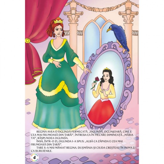 Alba ca Zapada, Carte de Colorat cu Povesti A4