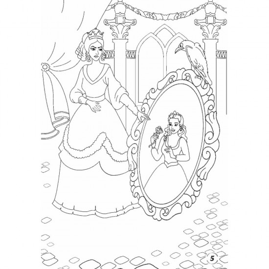 Alba ca Zapada, Carte de Colorat cu Povesti A4